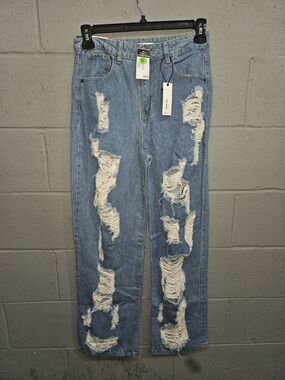Women's distressed wide leg rue21 jeans brand new with the tags Super High Waist